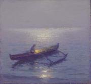 Lionel Walden Night Fisherman oil painting artist
